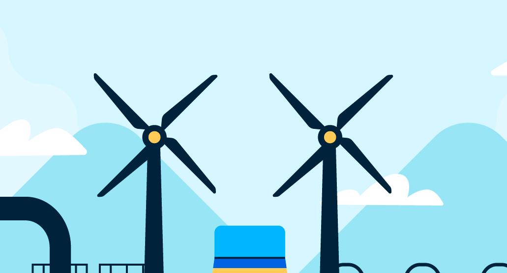 Illustration d'hydrogène design plat